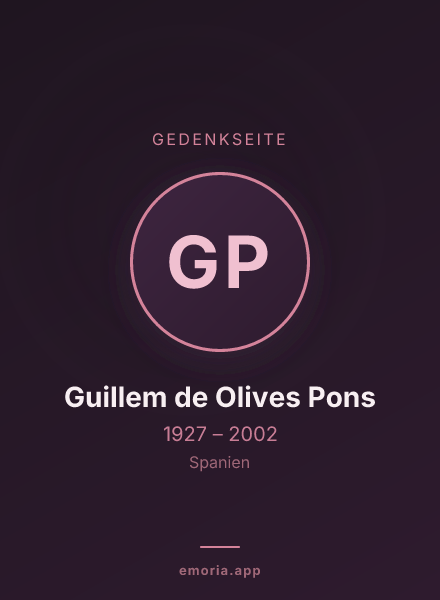 Gedenkportrait von Guillem de Olives Pons