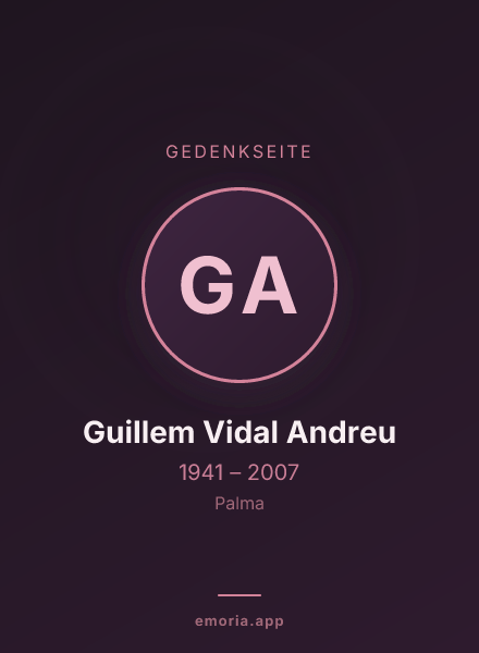 Gedenkportrait von Guillem Vidal Andreu