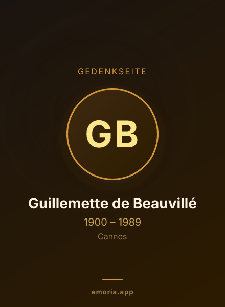 Gedenkportrait von Guillemette de Beauvillé