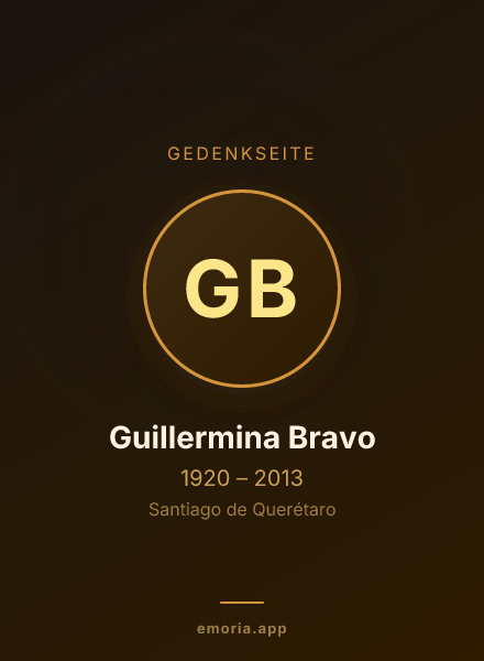 Gedenkportrait von Guillermina Bravo