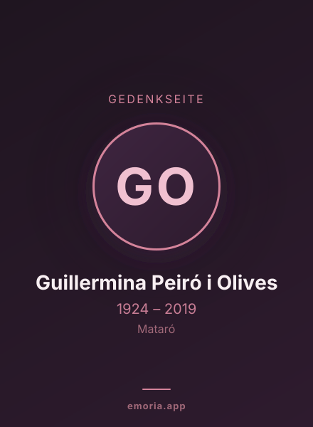 Gedenkportrait von Guillermina Peiró i Olives