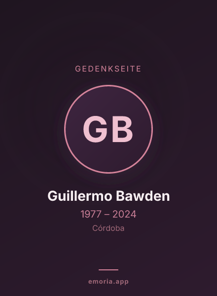 Gedenkportrait von Guillermo Bawden