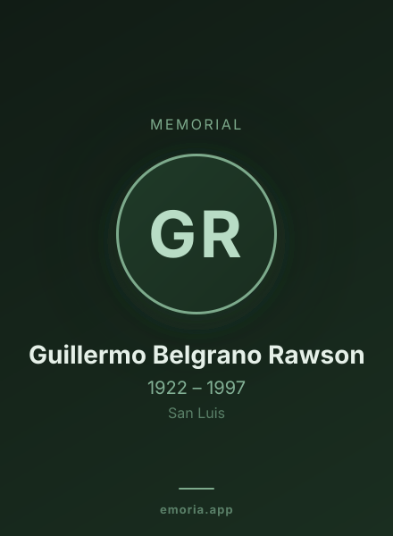 Memorial portrait of Guillermo Belgrano Rawson