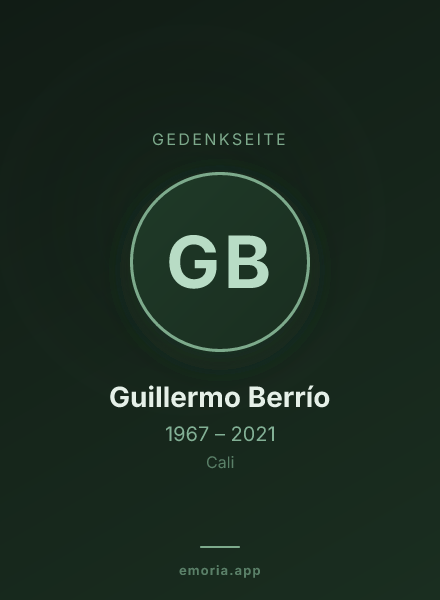 Gedenkportrait von Guillermo Berrío
