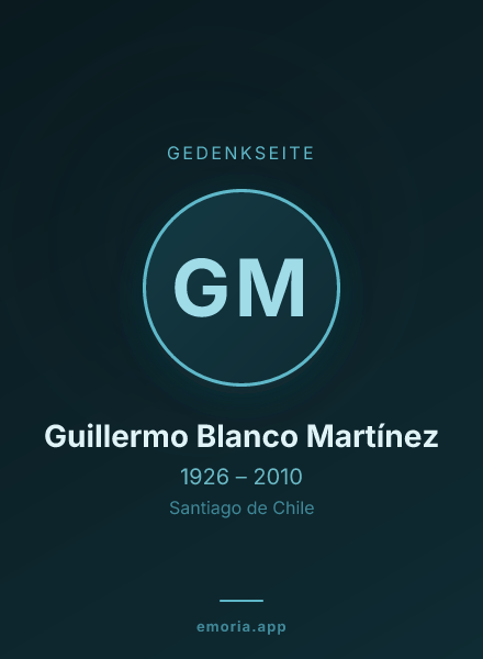 Gedenkportrait von Guillermo Blanco Martínez