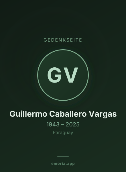Gedenkportrait von Guillermo Caballero Vargas