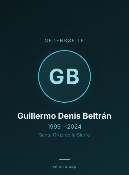 Gedenkportrait von Guillermo Denis Beltrán