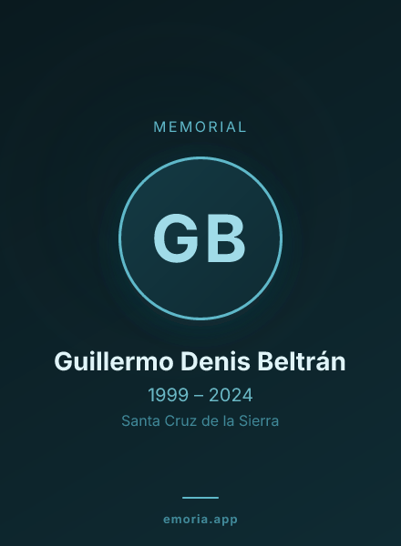 Memorial portrait of Guillermo Denis Beltrán