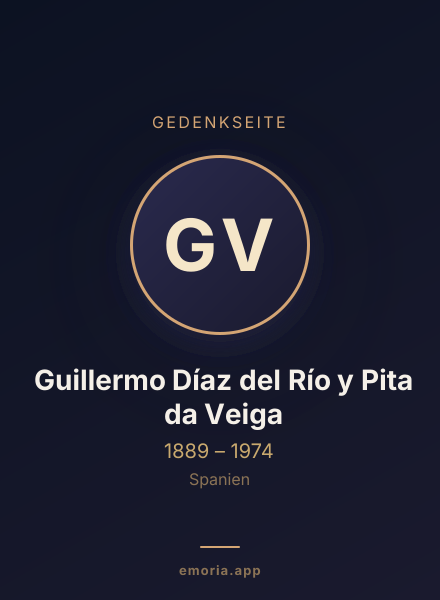Gedenkportrait von Guillermo Díaz del Río y Pita da Veiga