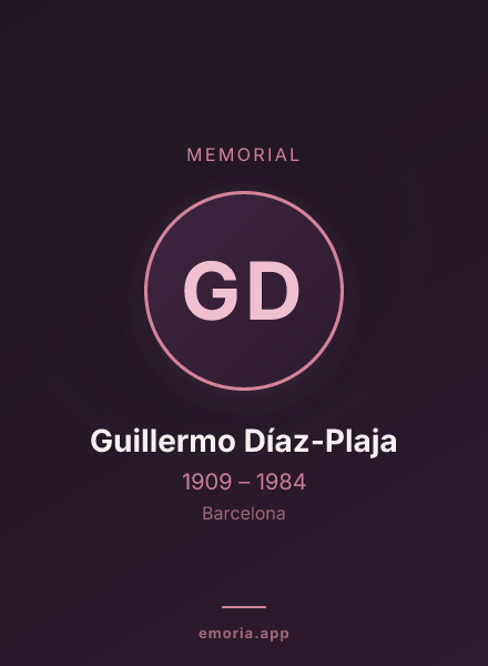 Memorial portrait of Guillermo Díaz-Plaja