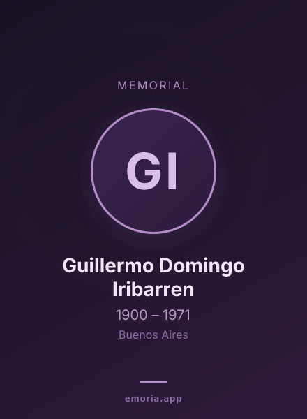Memorial portrait of Guillermo Domingo Iribarren