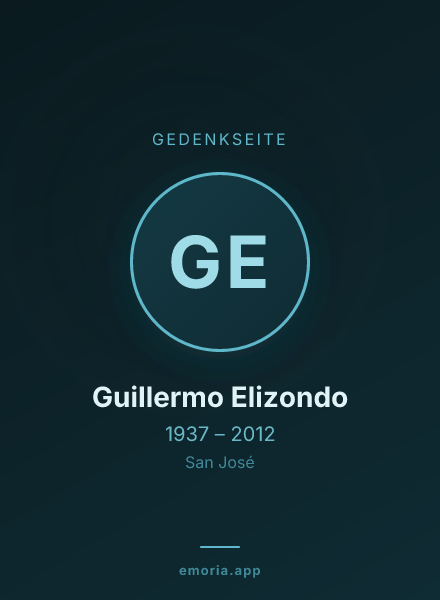 Gedenkportrait von Guillermo Elizondo