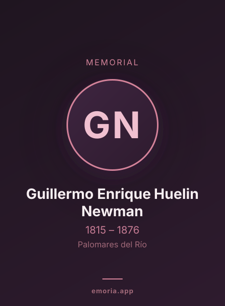 Memorial portrait of Guillermo Enrique Huelin Newman