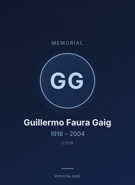 Memorial portrait of Guillermo Faura Gaig