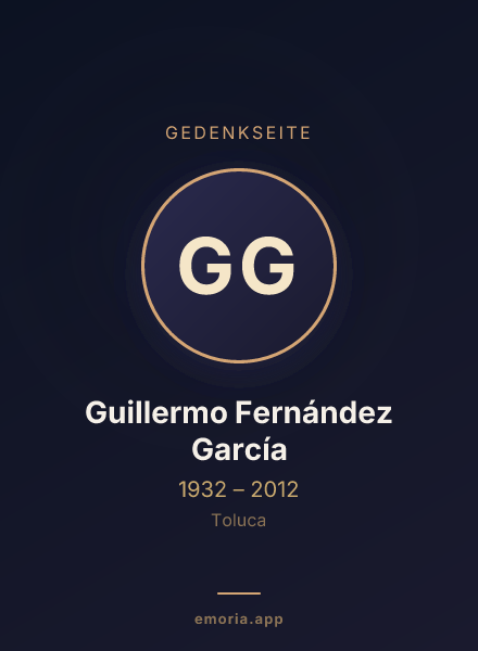 Gedenkportrait von Guillermo Fernández García