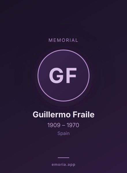 Memorial portrait of Guillermo Fraile