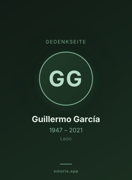 Gedenkportrait von Guillermo García