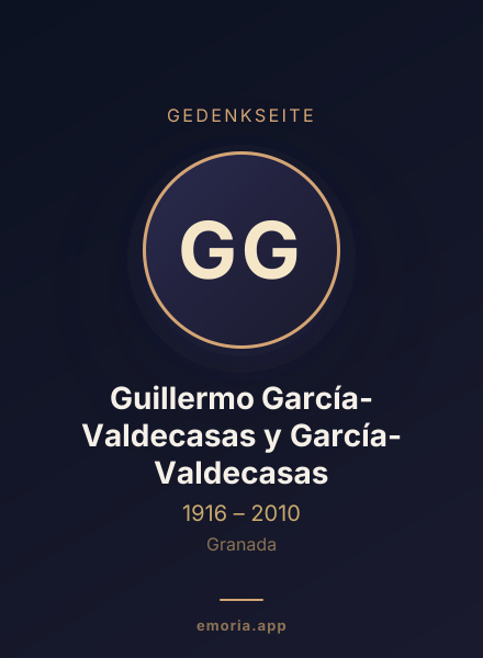 Gedenkportrait von Guillermo García-Valdecasas y García-Valdecasas