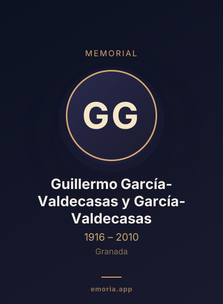 Memorial portrait of Guillermo García-Valdecasas y García-Valdecasas