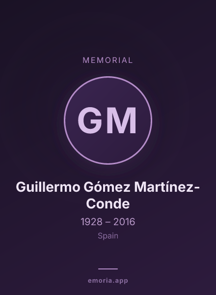 Memorial portrait of Guillermo Gómez Martínez-Conde