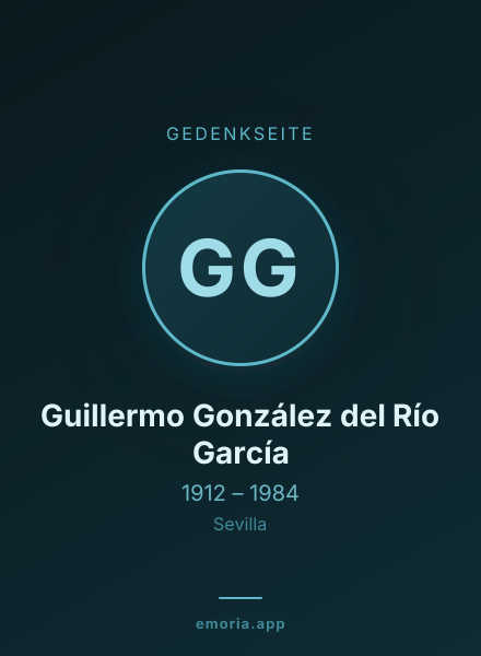 Gedenkportrait von Guillermo González del Río García