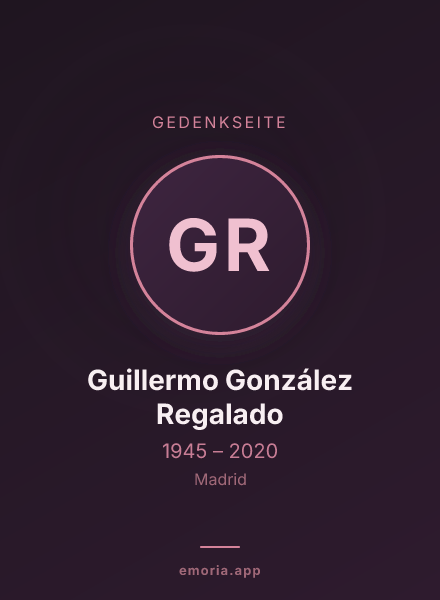 Gedenkportrait von Guillermo González Regalado