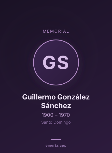 Memorial portrait of Guillermo González Sánchez