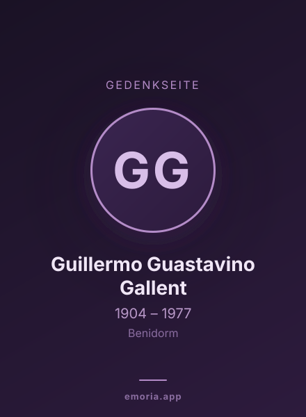 Gedenkportrait von Guillermo Guastavino Gallent