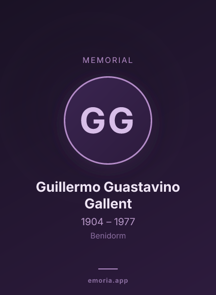 Memorial portrait of Guillermo Guastavino Gallent