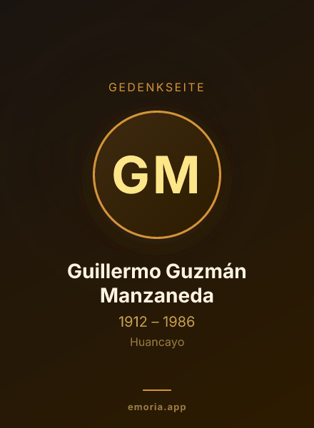 Gedenkportrait von Guillermo Guzmán Manzaneda