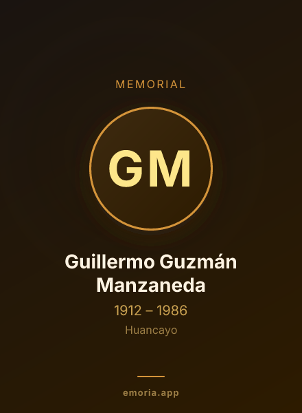 Memorial portrait of Guillermo Guzmán Manzaneda