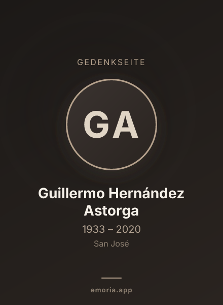 Gedenkportrait von Guillermo Hernández Astorga