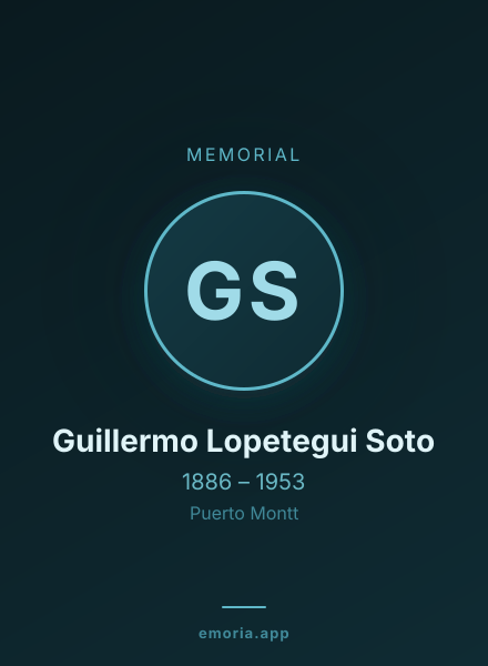 Memorial portrait of Guillermo Lopetegui Soto