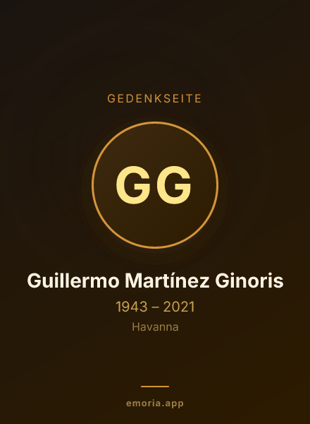 Gedenkportrait von Guillermo Martínez Ginoris