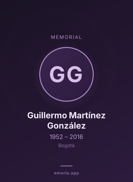 Memorial portrait of Guillermo Martínez González