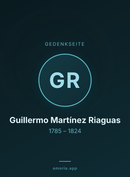 Gedenkportrait von Guillermo Martínez Riaguas