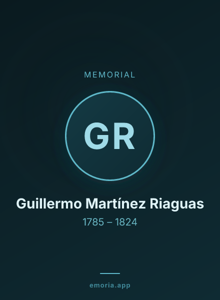 Memorial portrait of Guillermo Martínez Riaguas