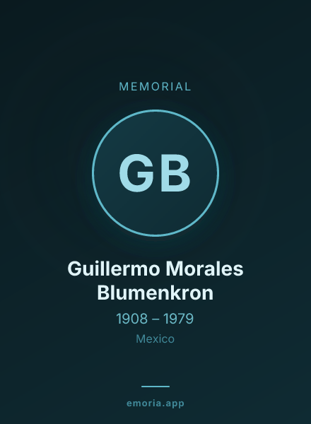 Memorial portrait of Guillermo Morales Blumenkron