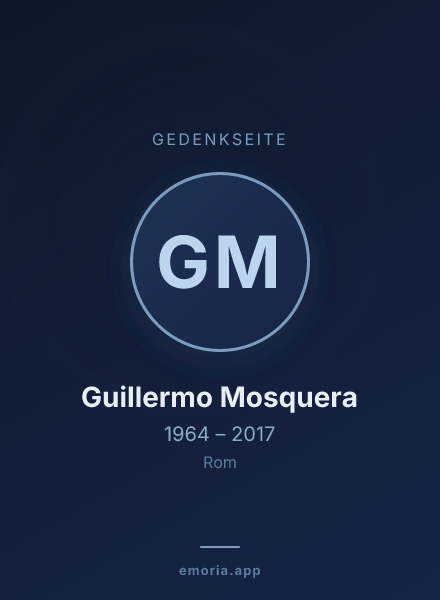 Gedenkportrait von Guillermo Mosquera