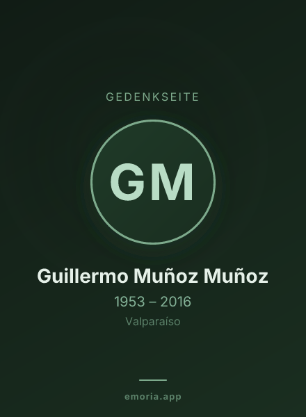 Gedenkportrait von Guillermo Muñoz Muñoz