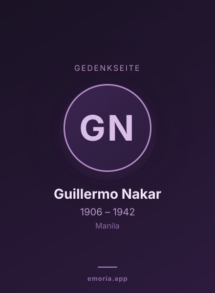 Gedenkportrait von Guillermo Nakar