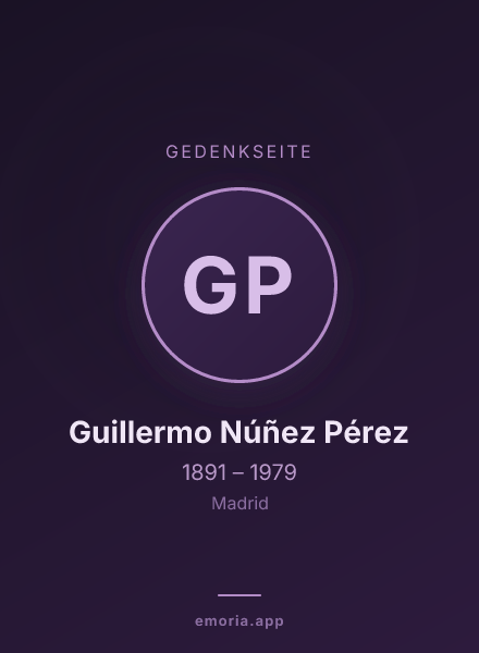 Gedenkportrait von Guillermo Núñez Pérez