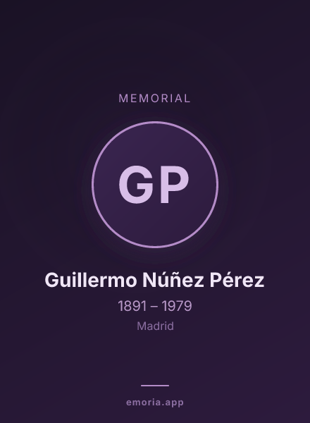 Memorial portrait of Guillermo Núñez Pérez