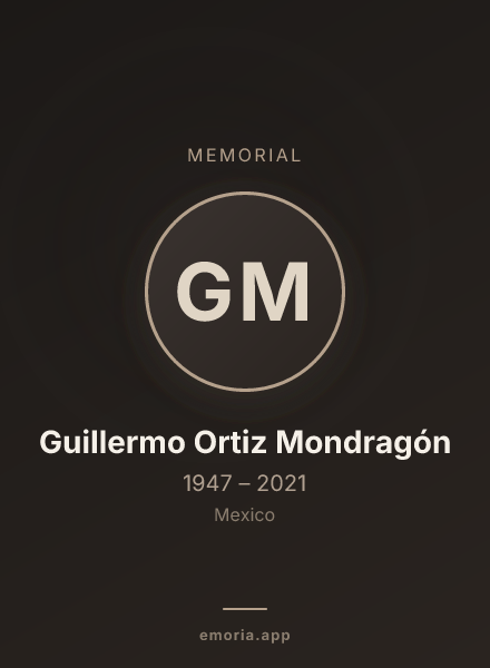 Memorial portrait of Guillermo Ortiz Mondragón