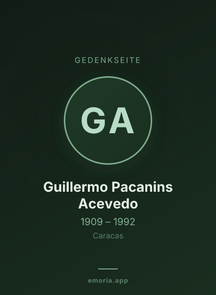 Gedenkportrait von Guillermo Pacanins Acevedo