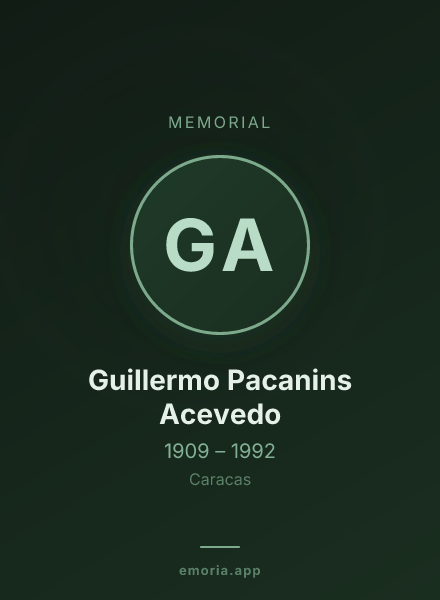 Memorial portrait of Guillermo Pacanins Acevedo