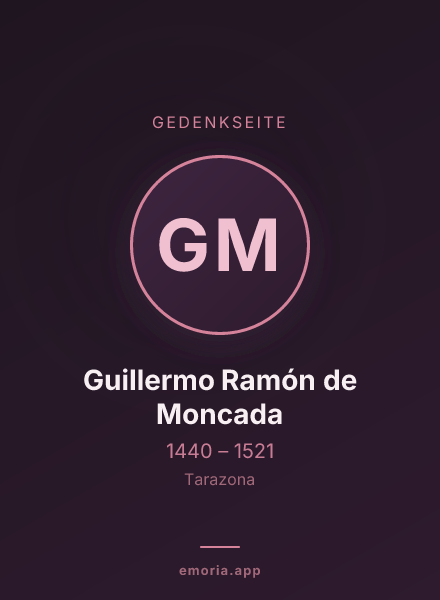 Gedenkportrait von Guillermo Ramón de Moncada