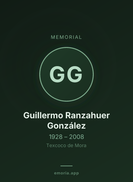 Memorial portrait of Guillermo Ranzahuer González