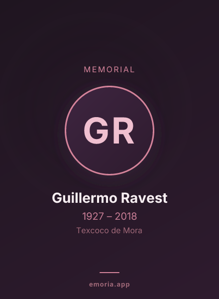 Memorial portrait of Guillermo Ravest