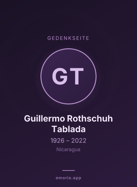 Gedenkportrait von Guillermo Rothschuh Tablada